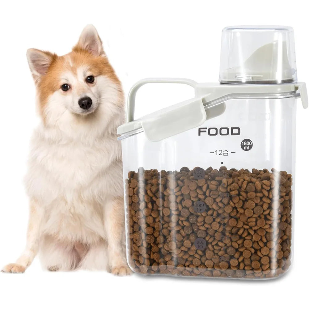 Pet food sealed bucket cat and dog food storage tank freeze-dried anti mold storage box large capacity transparent storage tank