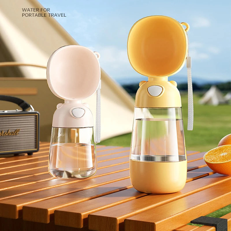 Portable Dog Water Cup for Outdoor Use - Puppy Pet Accompanying Kettle with Feeder Function Durable Travel Drinking Water Bottle