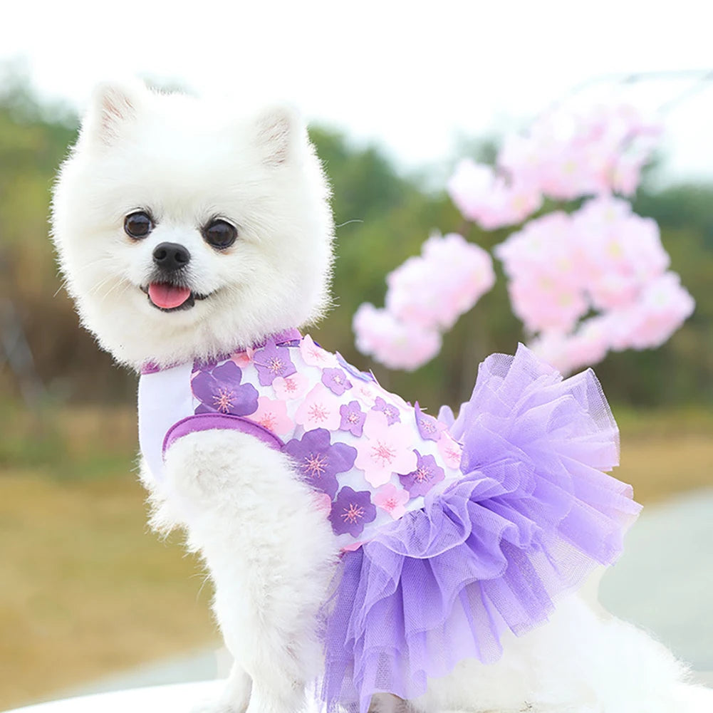 Spring And Summer Dog Tutu Dress Pet Dog Clothes Wedding Dress Skirt Puppy Clothing Pet Clothing Accessories Chihuahua Yorkie